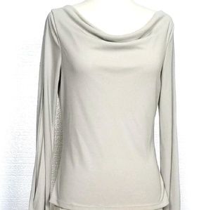 WHBM Drape Neck Long Split Sleeves